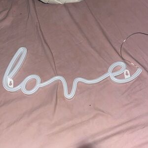 LED glow Love wall sign.